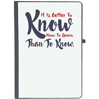                       UDNAG Ruled Notebook Diary 'It is better to know how to learn | Dr. Seuss', [A5 80Pages 80GSM]                                              