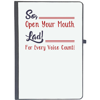                       UDNAG Ruled Notebook Diary 'Open your mouth for every voice count | Dr. Seuss', [A5 80Pages 80GSM]                                              