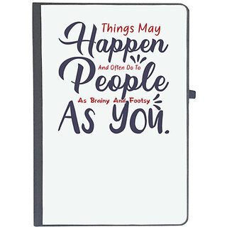                       UDNAG Ruled Notebook Diary 'Things may happen people as you | Dr. Seuss', [A5 80Pages 80GSM]                                              