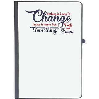                       UDNAG Ruled Notebook Diary 'Change something soon | Dr. Seuss', [A5 80Pages 80GSM]                                              