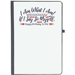                       UDNAG Ruled Notebook Diary 'i am what i am if i say so myself | Dr. Seuss', [A5 80Pages 80GSM]                                              