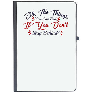                       UDNAG Ruled Notebook Diary 'the things you can find if you dont stay behind | Dr. Seuss', [A5 80Pages 80GSM]                                              