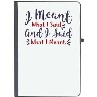                       UDNAG Ruled Notebook Diary 'I meant and i said what i meant | Dr. Seuss', [A5 80Pages 80GSM]                                              