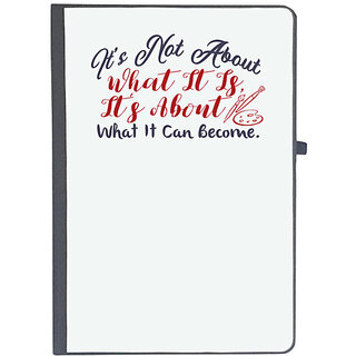                       UDNAG Ruled Notebook Diary 'What it is its about what it can become | Dr. Seuss', [A5 80Pages 80GSM]                                              