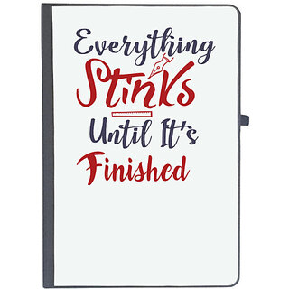                       UDNAG Ruled Notebook Diary 'Everything stinks until its finished | Dr. Seuss', [A5 80Pages 80GSM]                                              