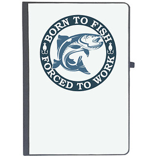                       UDNAG Ruled Notebook Diary 'Fishing | Born to fish', [A5 80Pages 80GSM]                                              