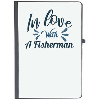                       UDNAG Ruled Notebook Diary 'Fishing | In love with', [A5 80Pages 80GSM]                                              