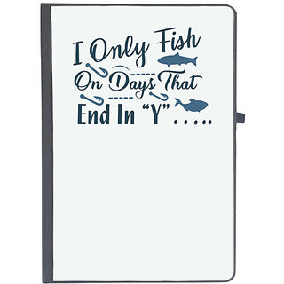                       UDNAG Ruled Notebook Diary 'Fishing | I only fish', [A5 80Pages 80GSM]                                              