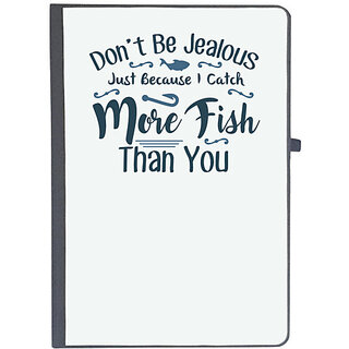                       UDNAG Ruled Notebook Diary 'Fishing | Don't be jealous', [A5 80Pages 80GSM]                                              