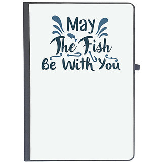                       UDNAG Ruled Notebook Diary 'Fishing | May the fish', [A5 80Pages 80GSM]                                              