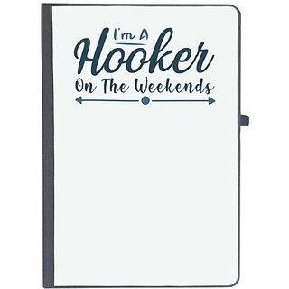                       UDNAG Ruled Notebook Diary 'Fishing | I am a hooker', [A5 80Pages 80GSM]                                              