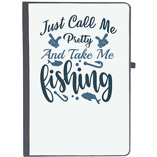                       UDNAG Ruled Notebook Diary 'Fishing | Just call me Pretty', [A5 80Pages 80GSM]                                              