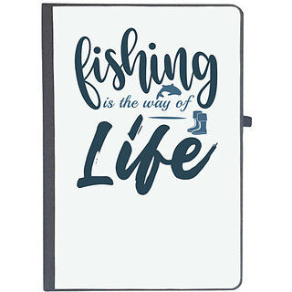                       UDNAG Ruled Notebook Diary 'Fishing | Fishing is the way', [A5 80Pages 80GSM]                                              