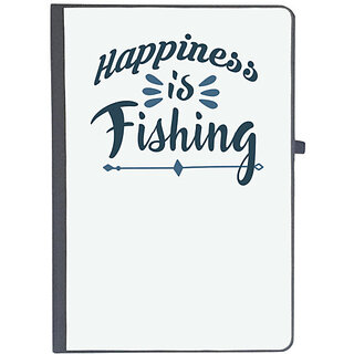                       UDNAG Ruled Notebook Diary 'Fishing | Happiness is fishing', [A5 80Pages 80GSM]                                              