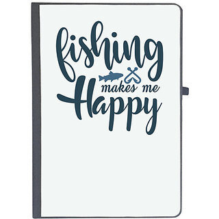                       UDNAG Ruled Notebook Diary 'Fishing | Fishing makes me happy', [A5 80Pages 80GSM]                                              