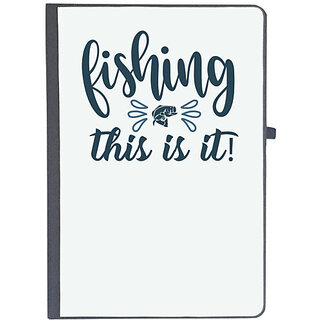                       UDNAG Ruled Notebook Diary 'Fishing | Fishing this is it', [A5 80Pages 80GSM]                                              