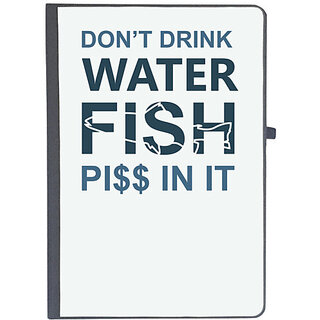                       UDNAG Ruled Notebook Diary 'Fishing | Don't drink water', [A5 80Pages 80GSM]                                              