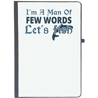                       UDNAG Ruled Notebook Diary 'Fishing | I am a men of', [A5 80Pages 80GSM]                                              
