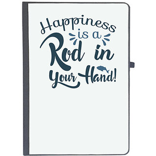                       UDNAG Ruled Notebook Diary 'Fishing | Happiness is a rod', [A5 80Pages 80GSM]                                              