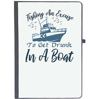                       UDNAG Ruled Notebook Diary 'Fishing | Fishing an Excuse', [A5 80Pages 80GSM]                                              