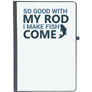                       UDNAG Ruled Notebook Diary 'Fishing | So good with my', [A5 80Pages 80GSM]                                              