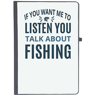                       UDNAG Ruled Notebook Diary 'Fishing | If you want', [A5 80Pages 80GSM]                                              