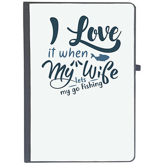                       UDNAG Ruled Notebook Diary 'Fishing | I love it when', [A5 80Pages 80GSM]                                              