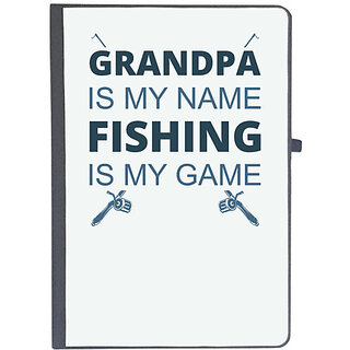                       UDNAG Ruled Notebook Diary 'Fishing | Grandpa is my name', [A5 80Pages 80GSM]                                              