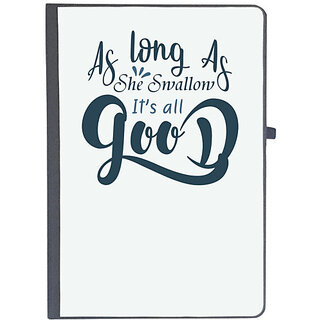                       UDNAG Ruled Notebook Diary 'Fishing | As long As', [A5 80Pages 80GSM]                                              