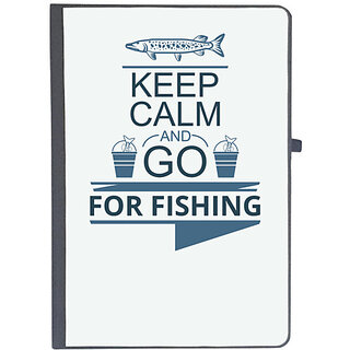                       UDNAG Ruled Notebook Diary 'Fishing | Keep calm and go', [A5 80Pages 80GSM]                                              