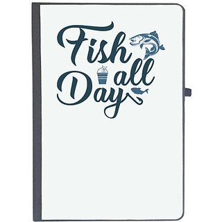                       UDNAG Ruled Notebook Diary 'Fishing | Fish all day', [A5 80Pages 80GSM]                                              