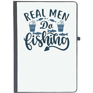                       UDNAG Ruled Notebook Diary 'Fishing | Real man do fishing', [A5 80Pages 80GSM]                                              