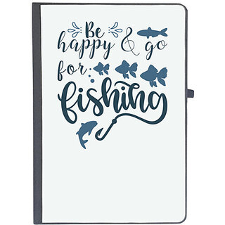                       UDNAG Ruled Notebook Diary 'Fishing | Be happy and go', [A5 80Pages 80GSM]                                              
