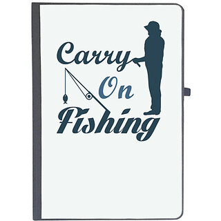                       UDNAG Ruled Notebook Diary 'Fishing | Carry on fishing', [A5 80Pages 80GSM]                                              