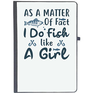                       UDNAG Ruled Notebook Diary 'Fishing | As a matter', [A5 80Pages 80GSM]                                              