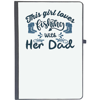                      UDNAG Ruled Notebook Diary 'Fishing | This girl loves fishing', [A5 80Pages 80GSM]                                              