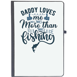                       UDNAG Ruled Notebook Diary 'Fishing | Daddy loves me', [A5 80Pages 80GSM]                                              