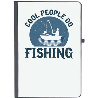                      UDNAG Ruled Notebook Diary 'Fishing | Cool people do fishing', [A5 80Pages 80GSM]                                              