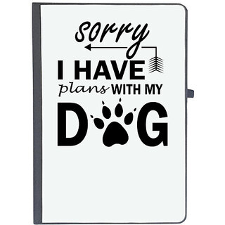                       UDNAG Ruled Notebook Diary 'Dogs | Sorry I have plan with my dogs', [A5 80Pages 80GSM]                                              