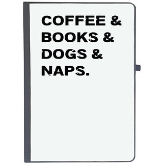                       UDNAG Ruled Notebook Diary 'Dogs | Coffee and books and dogs and naps', [A5 80Pages 80GSM]                                              