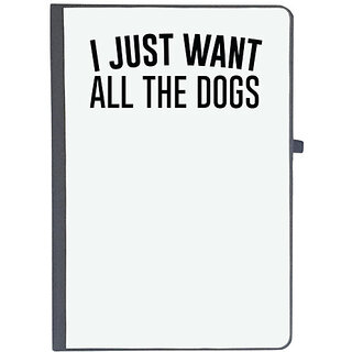                       UDNAG Ruled Notebook Diary 'Dogs | just want all the dogs', [A5 80Pages 80GSM]                                              