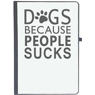                      UDNAG Ruled Notebook Diary 'Dogs | Dogs because people sucks', [A5 80Pages 80GSM]                                              