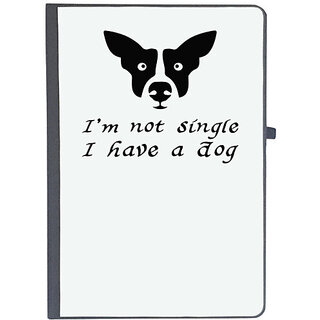                       UDNAG Ruled Notebook Diary 'Dogs | I am not single i have dog', [A5 80Pages 80GSM]                                              
