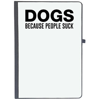                       UDNAG Ruled Notebook Diary 'Dogs | Dogs bacause people suck', [A5 80Pages 80GSM]                                              