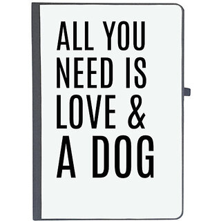                       UDNAG Ruled Notebook Diary 'Dogs | All you need is love & dog', [A5 80Pages 80GSM]                                              