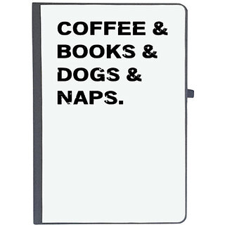                       UDNAG Ruled Notebook Diary 'Dogs | Coffee & book & Dogs & Naps', [A5 80Pages 80GSM]                                              