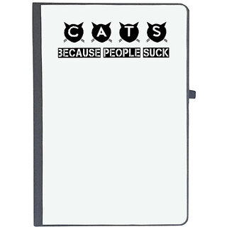                       UDNAG Ruled Notebook Diary 'Cats | cats because people suck copy', [A5 80Pages 80GSM]                                              