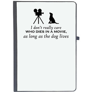                       UDNAG Ruled Notebook Diary 'Dogs | I dont really care who dies in the movie', [A5 80Pages 80GSM]                                              