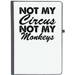                       UDNAG Ruled Notebook Diary 'Monkey | not my circus not my', [A5 80Pages 80GSM]                                              