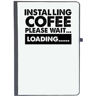                       UDNAG Ruled Notebook Diary 'Coffee | installing cofee please wait', [A5 80Pages 80GSM]                                              